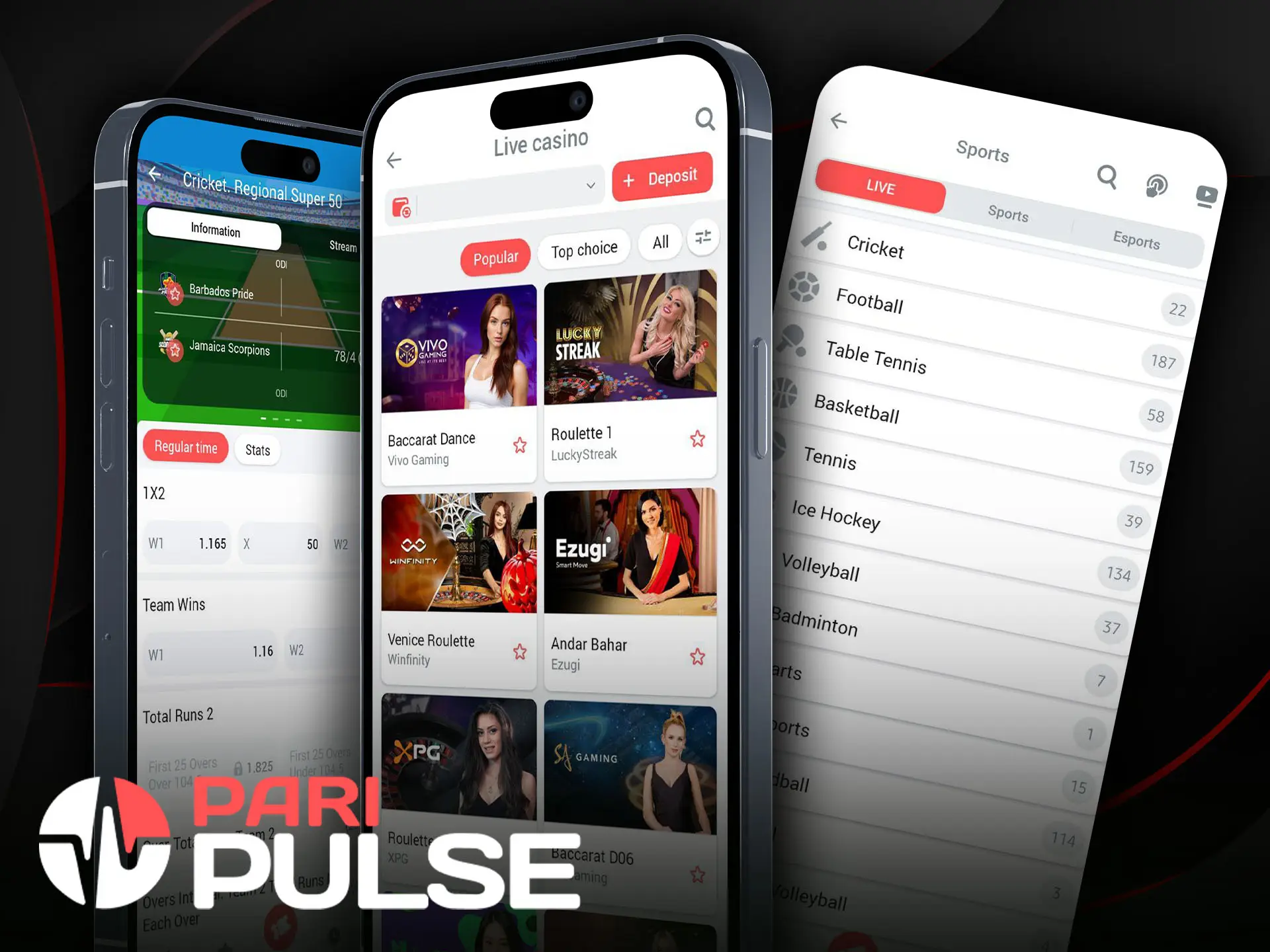 Discover the benefits of playing on the PariPulse app.