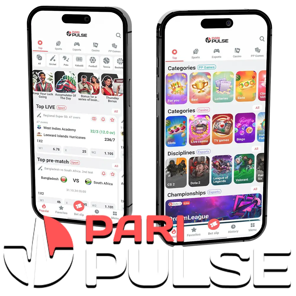 Play and win on the PariPulse app.