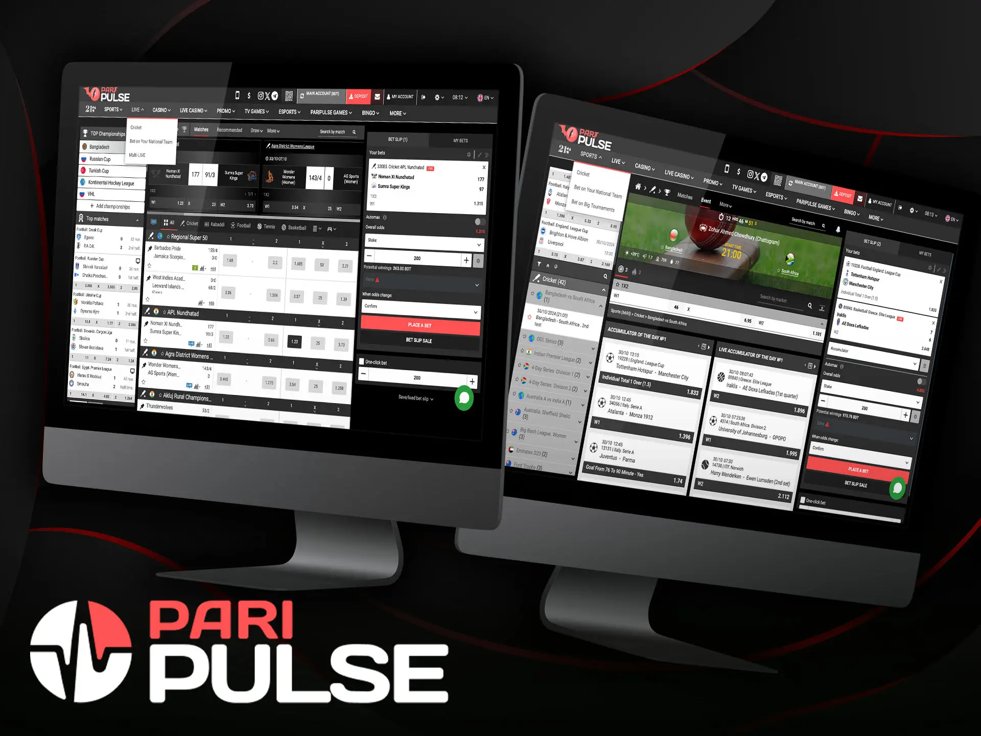 Choose your betting options at PariPulse.