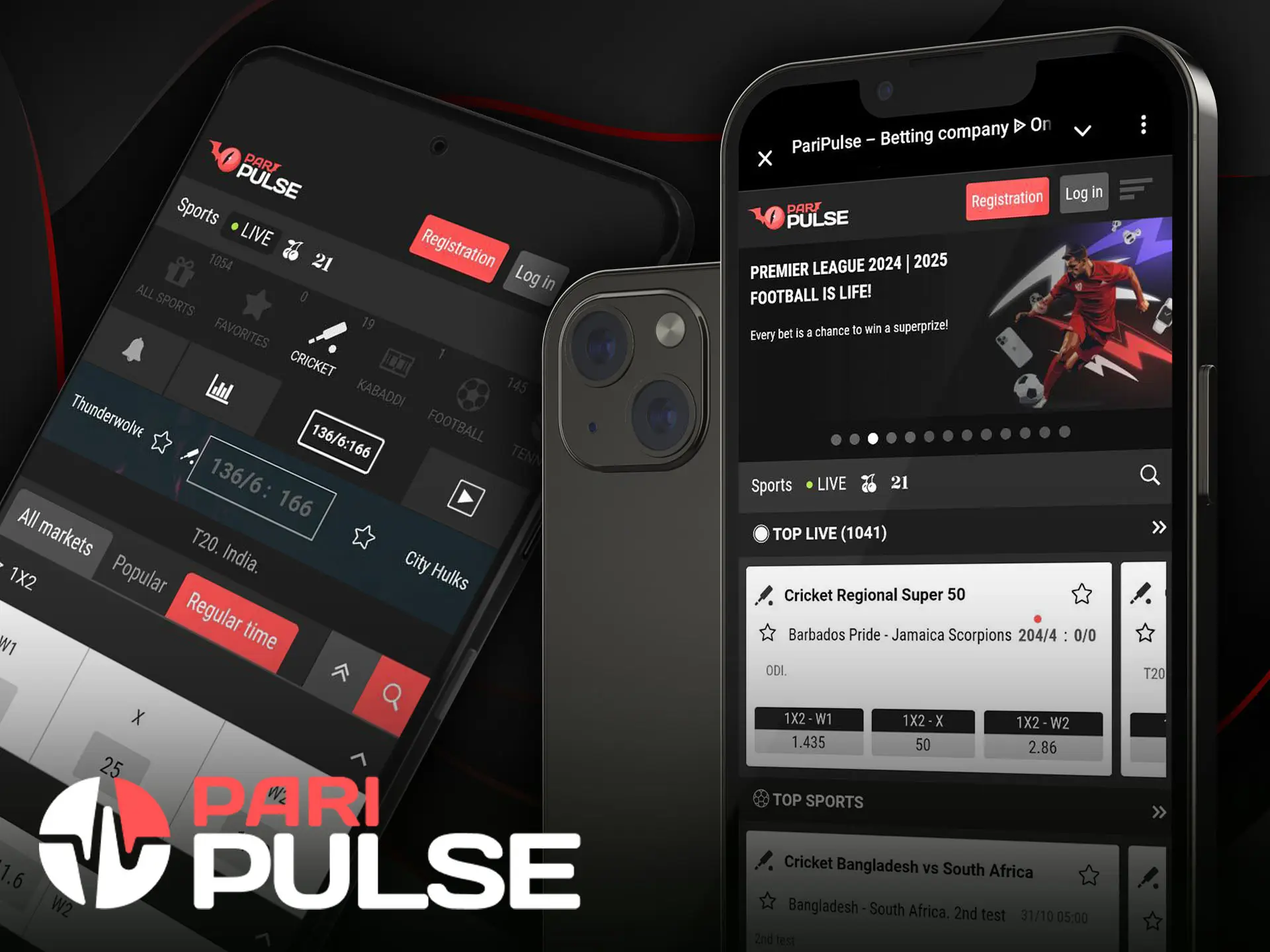 Place your bets on your mobile device on the PariPulse app.