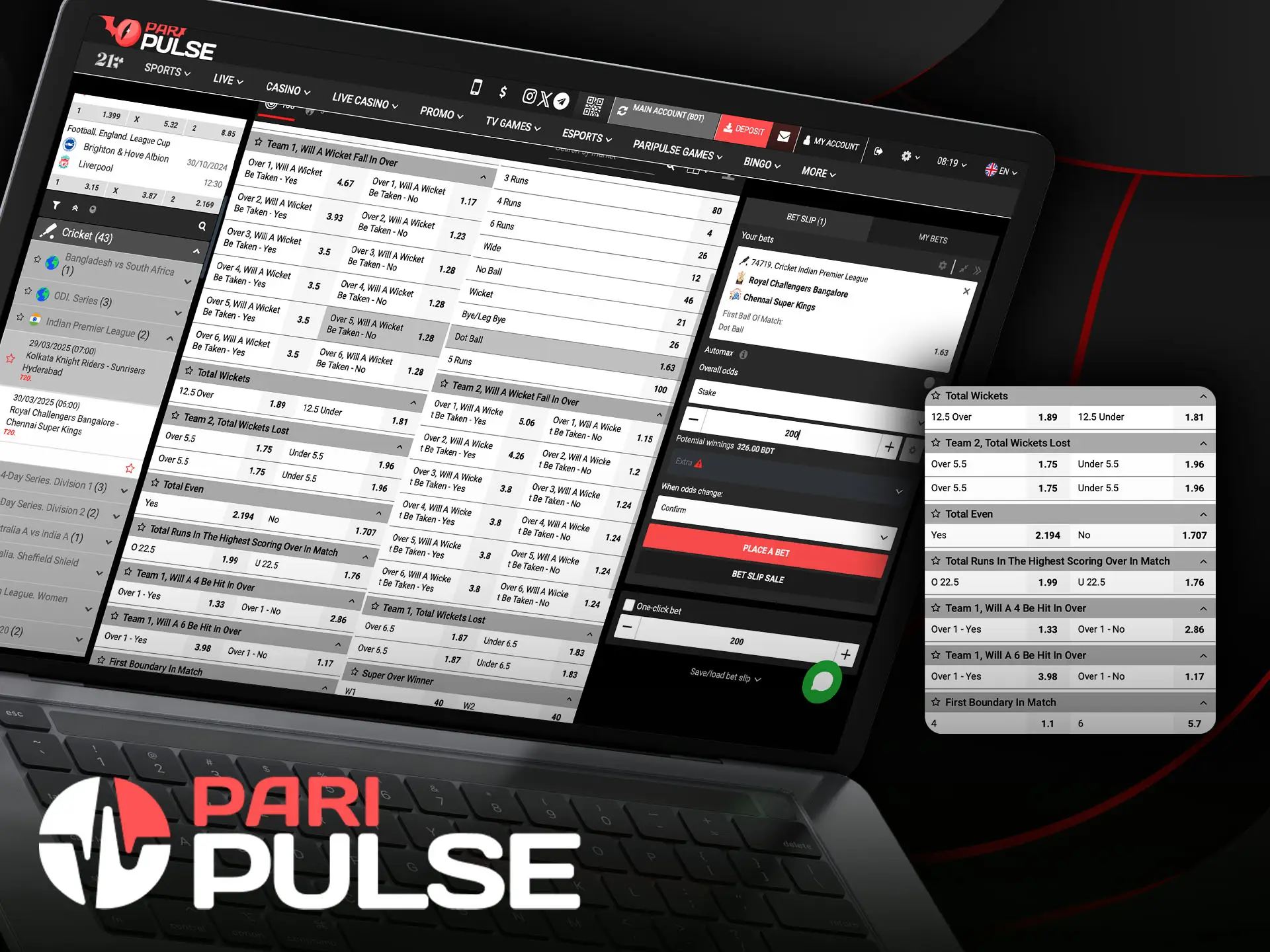 The best odds only at PariPulse.