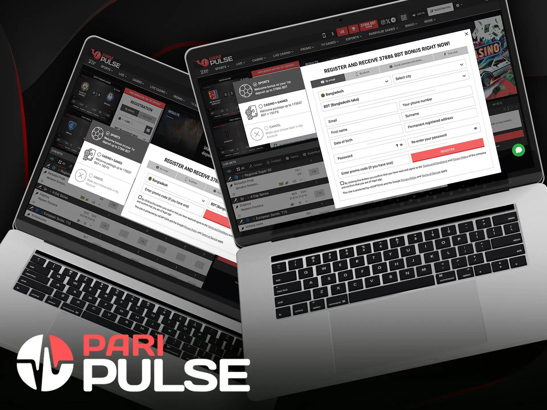 Create an instant personalized account and start playing at PariPulse.