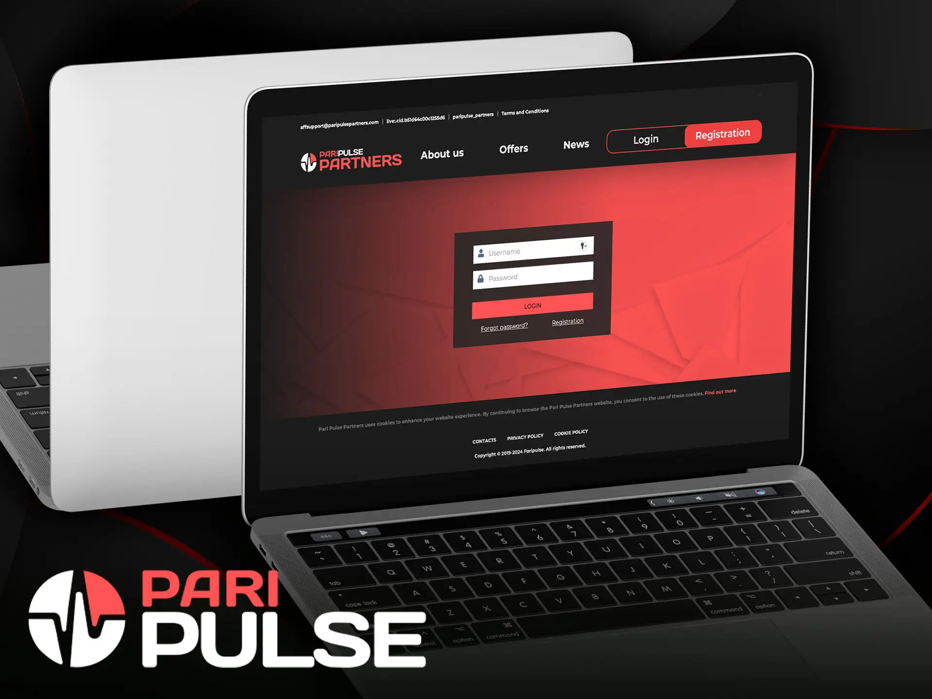 Authorize in your personal PariPulse program affiliate account.