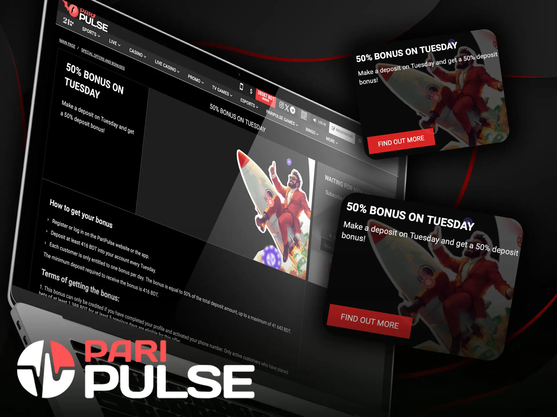 Don't miss another Tuesday and get a bonus from PariPulse.