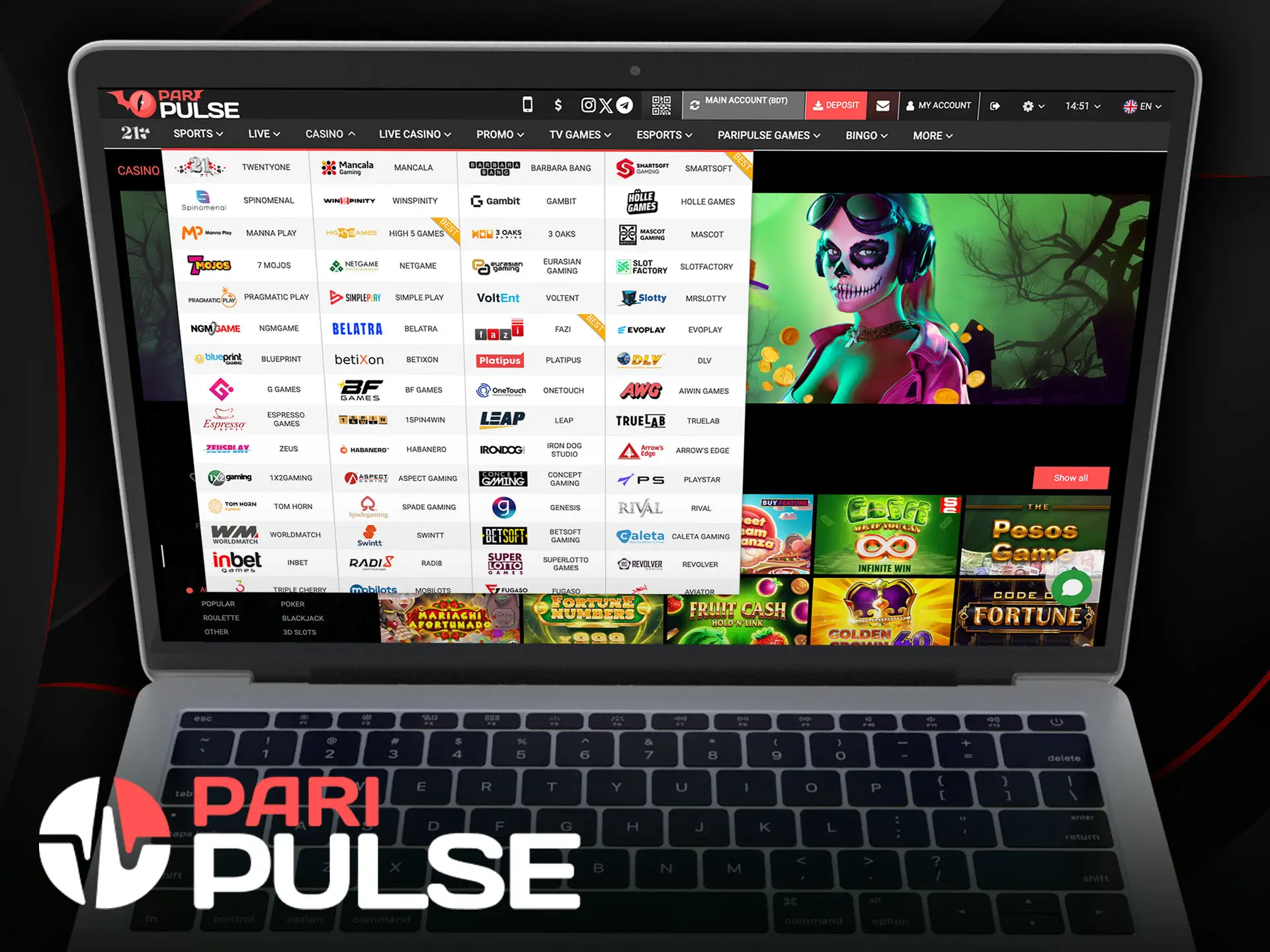 PariPulse offers the best casino slots providers.