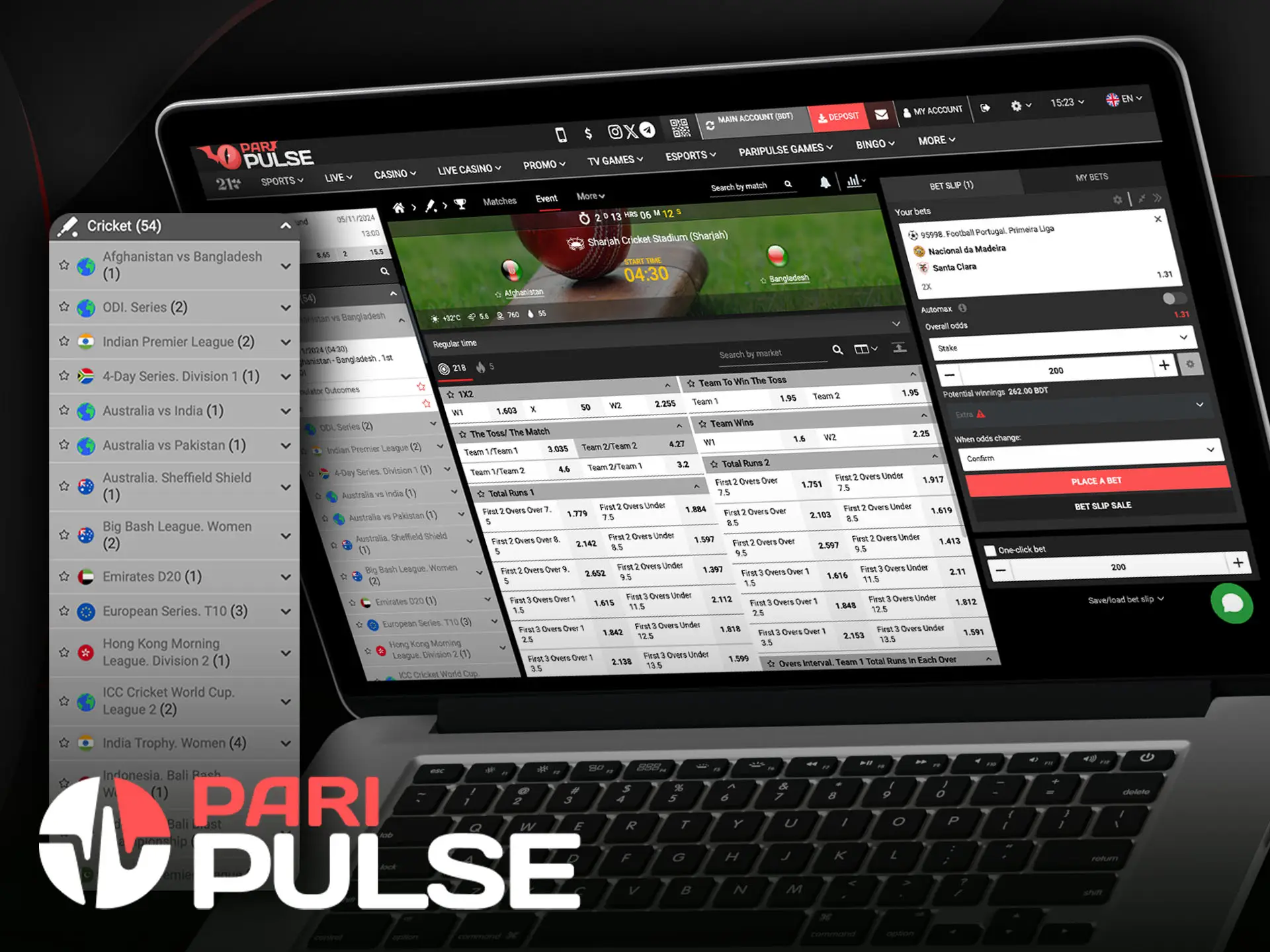 Bet on popular cricket matches and increase your chance of winning at PariPulse.