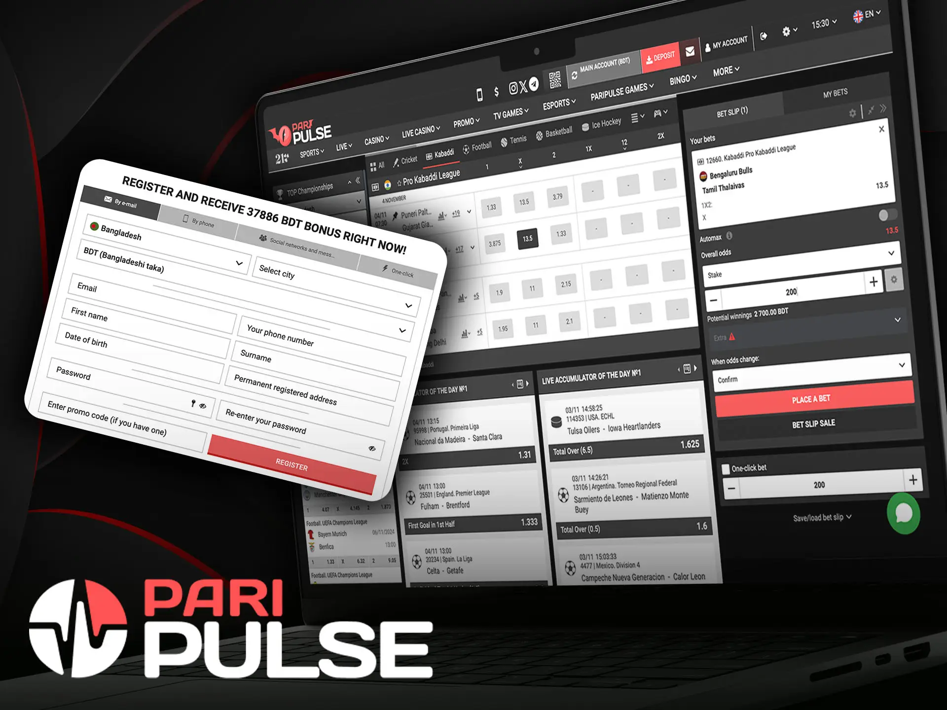 Learn how to start betting on Kabaddi matches at PariPulse.