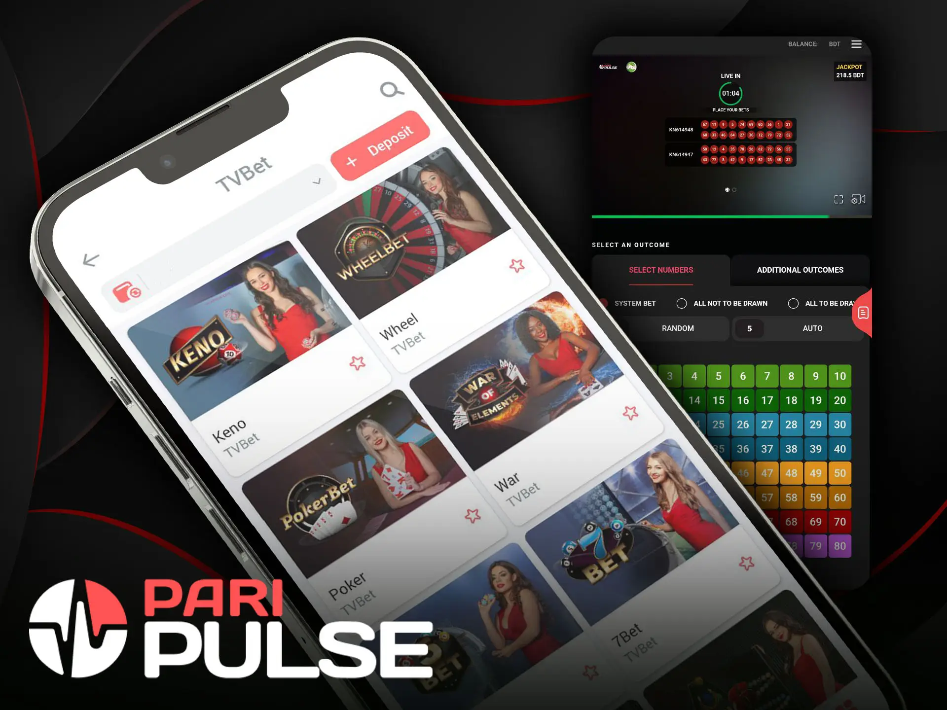 Play TV games and win in the PariPulse mobile app.