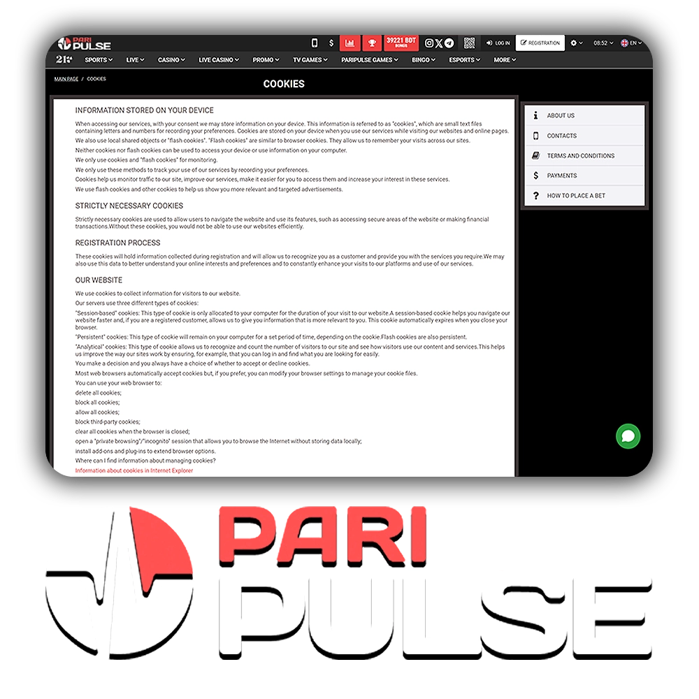 Familiarize yourself with PariPulse's cookies policy.