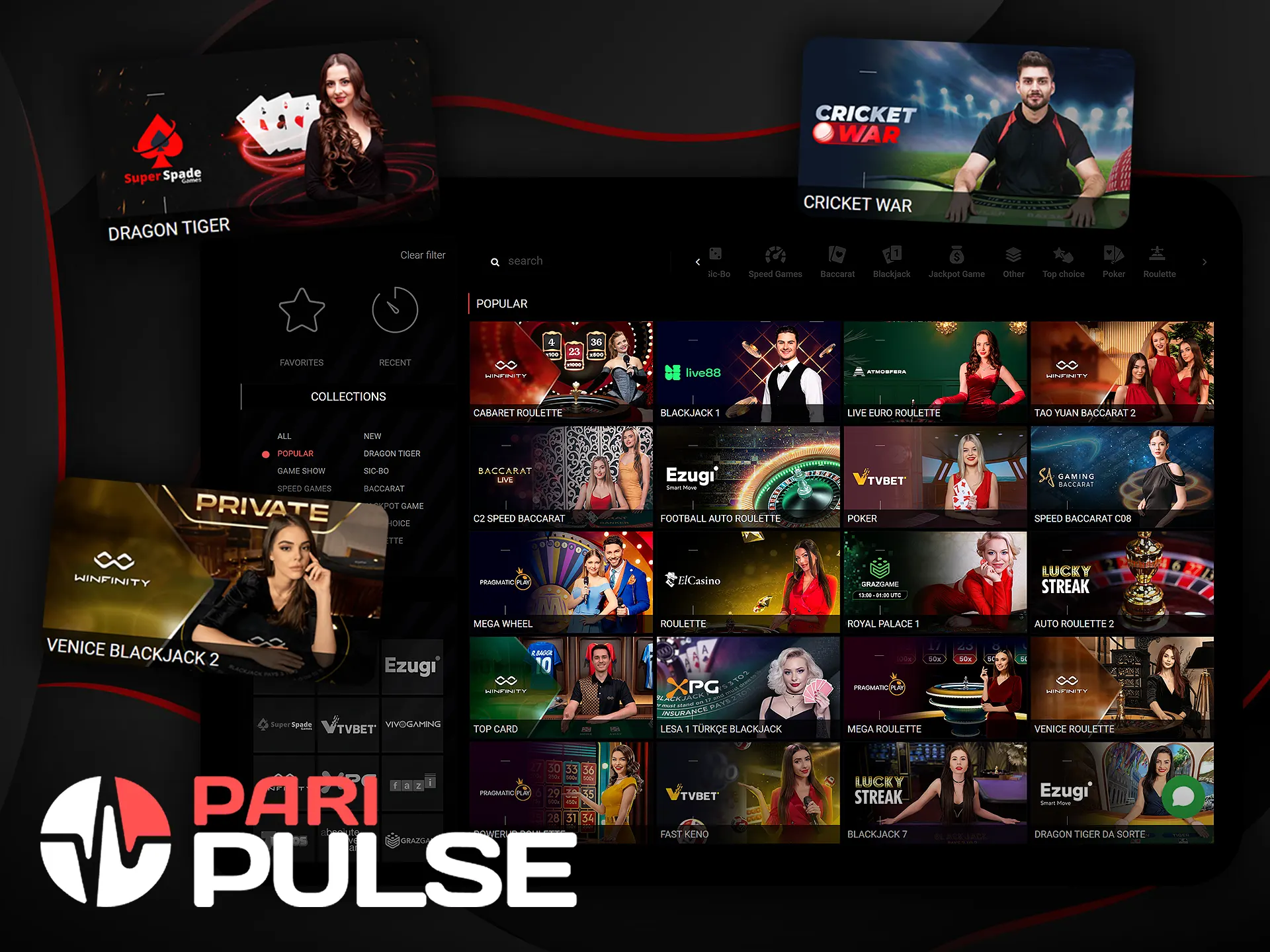 Learn about the pros and cons of PariPulse Live Casino.