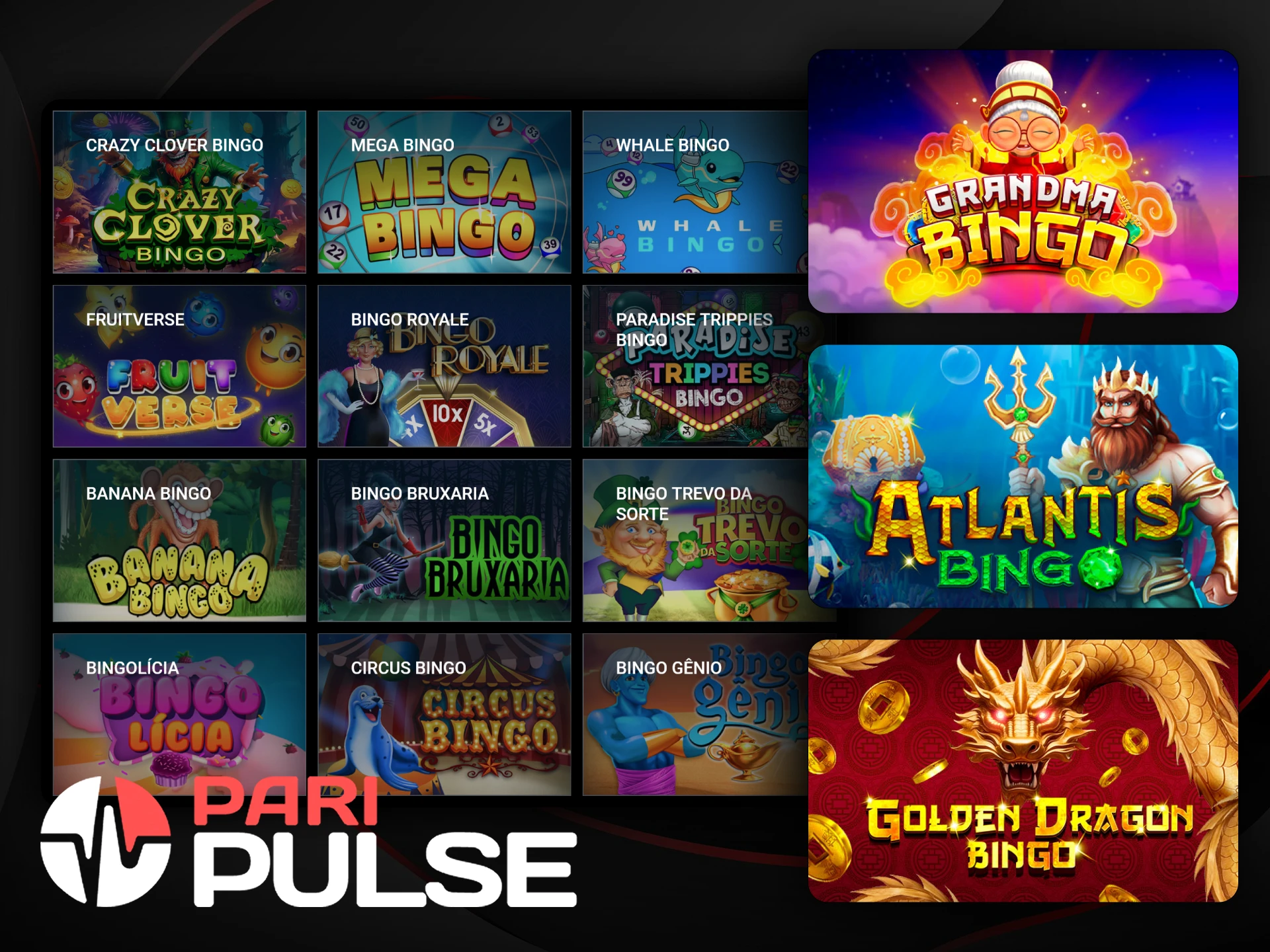Discover diverse bingo games waiting for you at PariPulse.