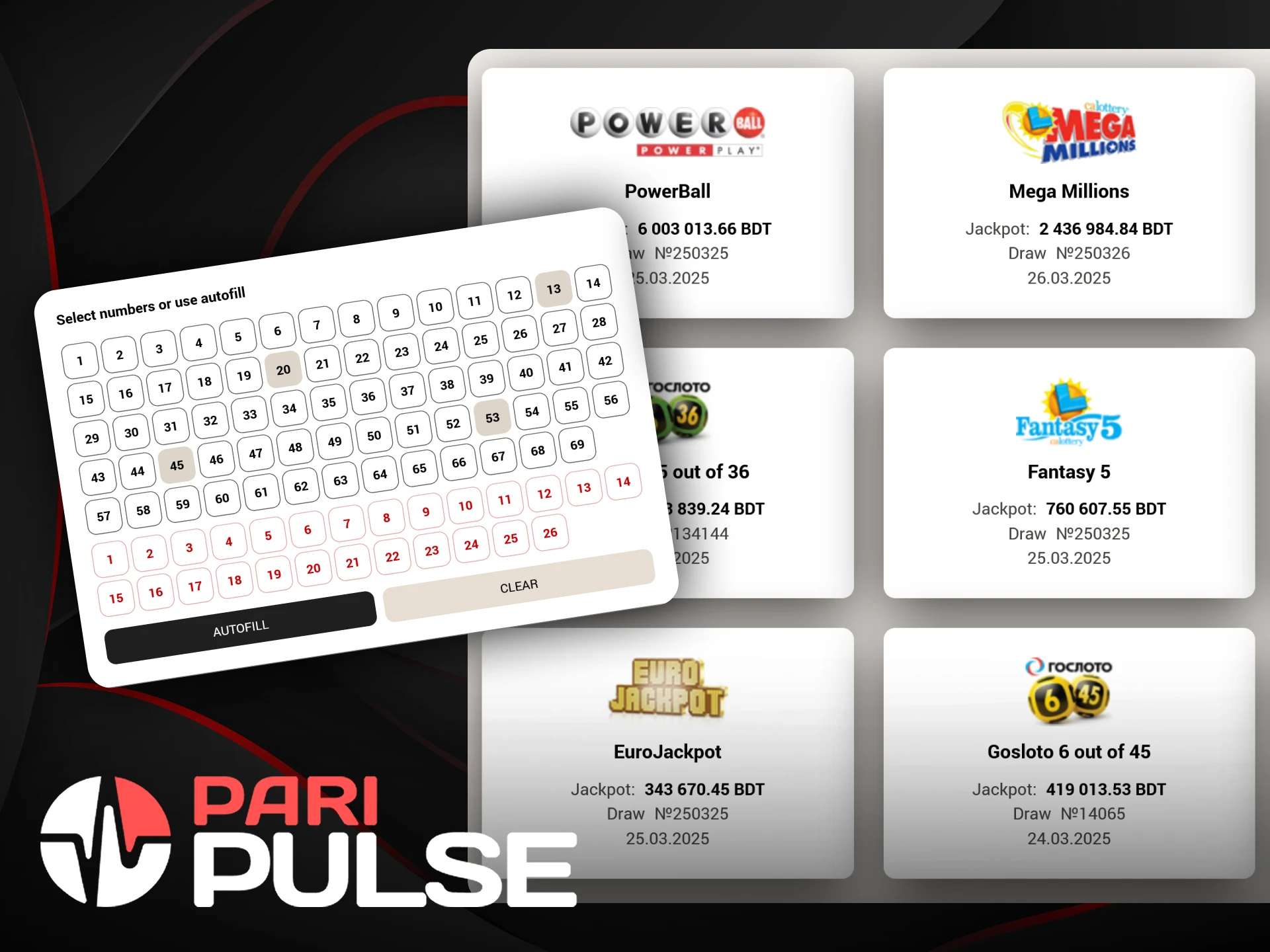 Discover the joy of playing lottery games at PariPulse.