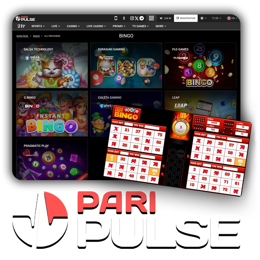 Explore a wide selection of exciting bingo games at PariPulse.