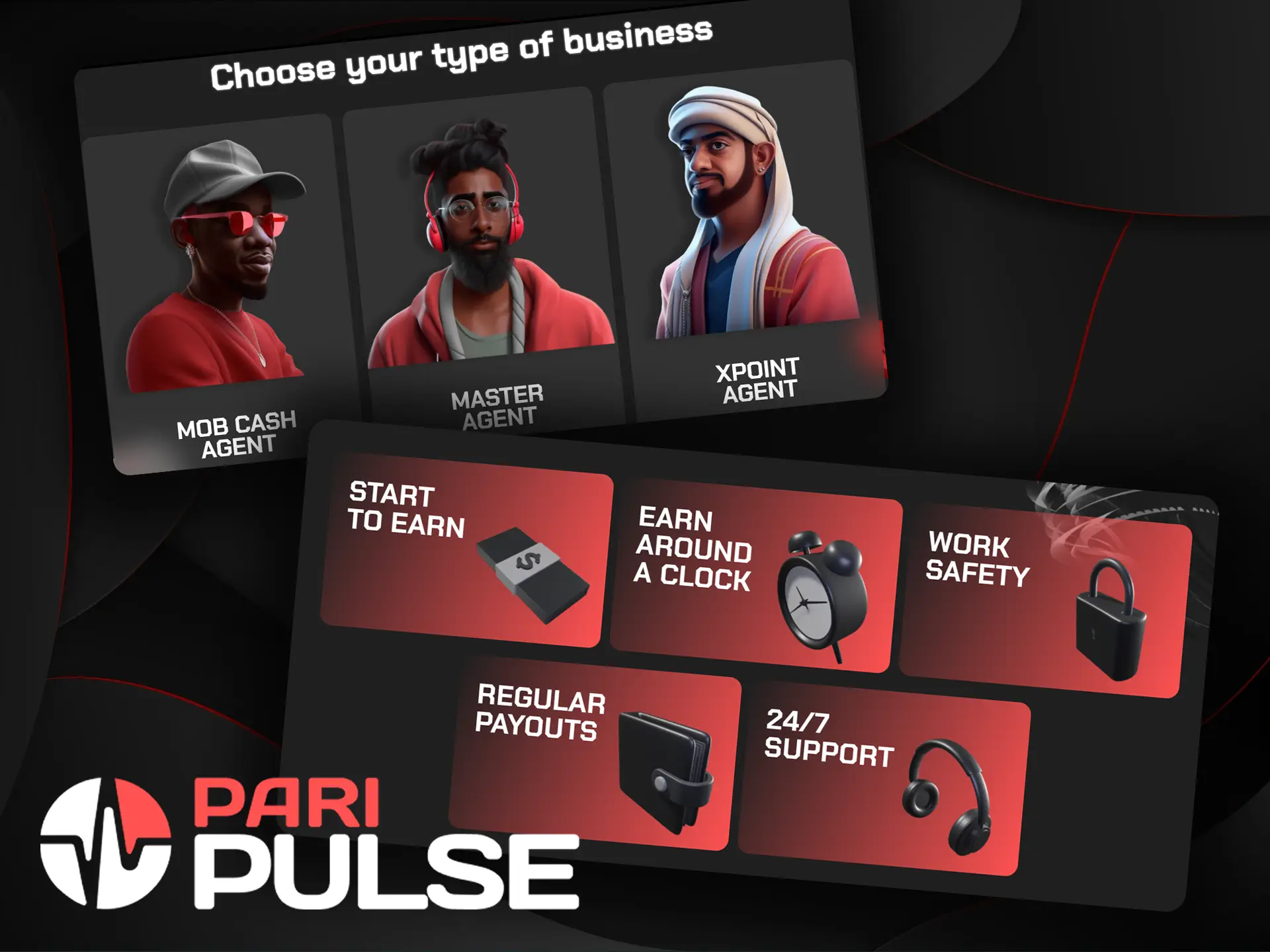 PariPulse agents earn money by helping players make deposits and withdrawals on the platform.
