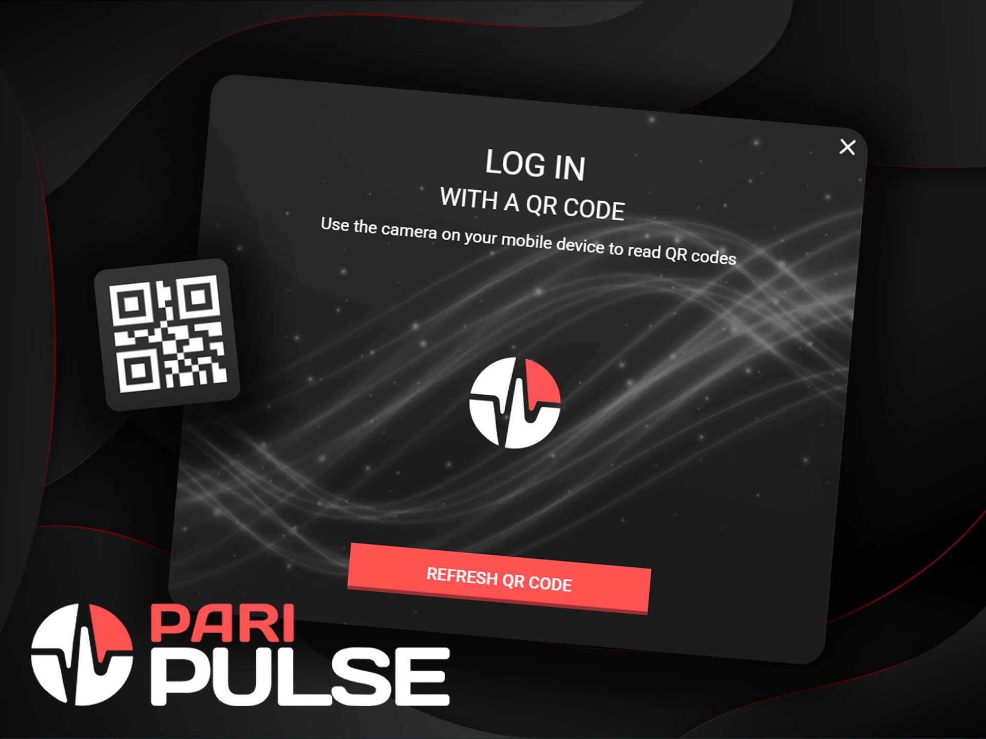 Scan the QR code to log in to your PariPulse account.