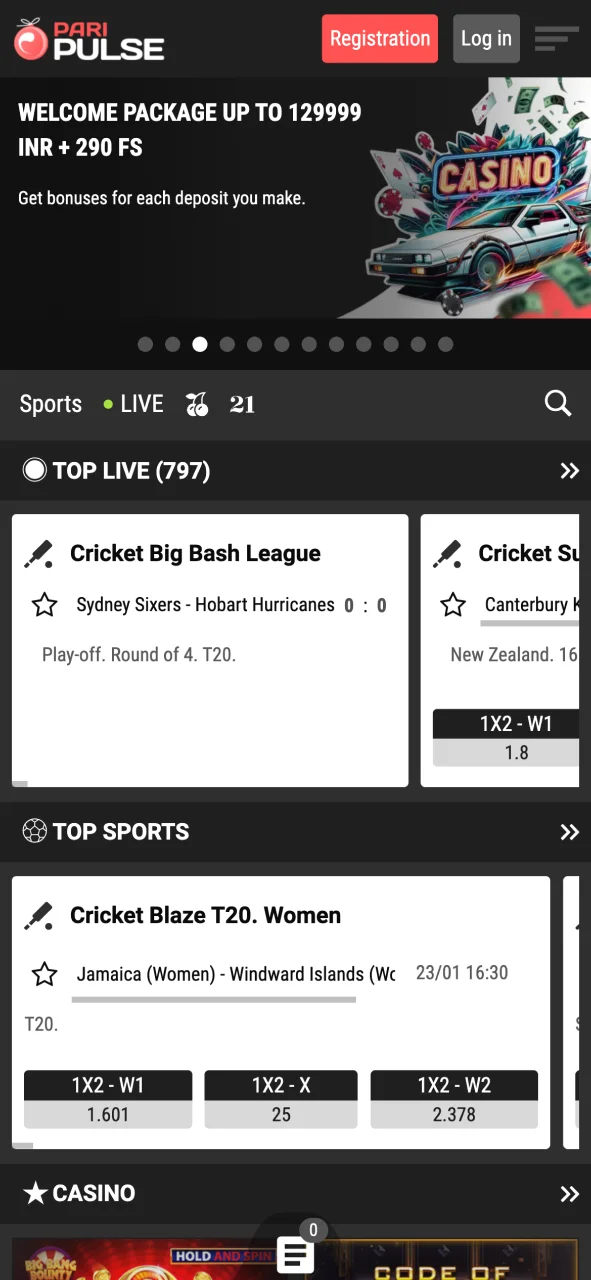 Open the PariPulse website or app and start playing today.